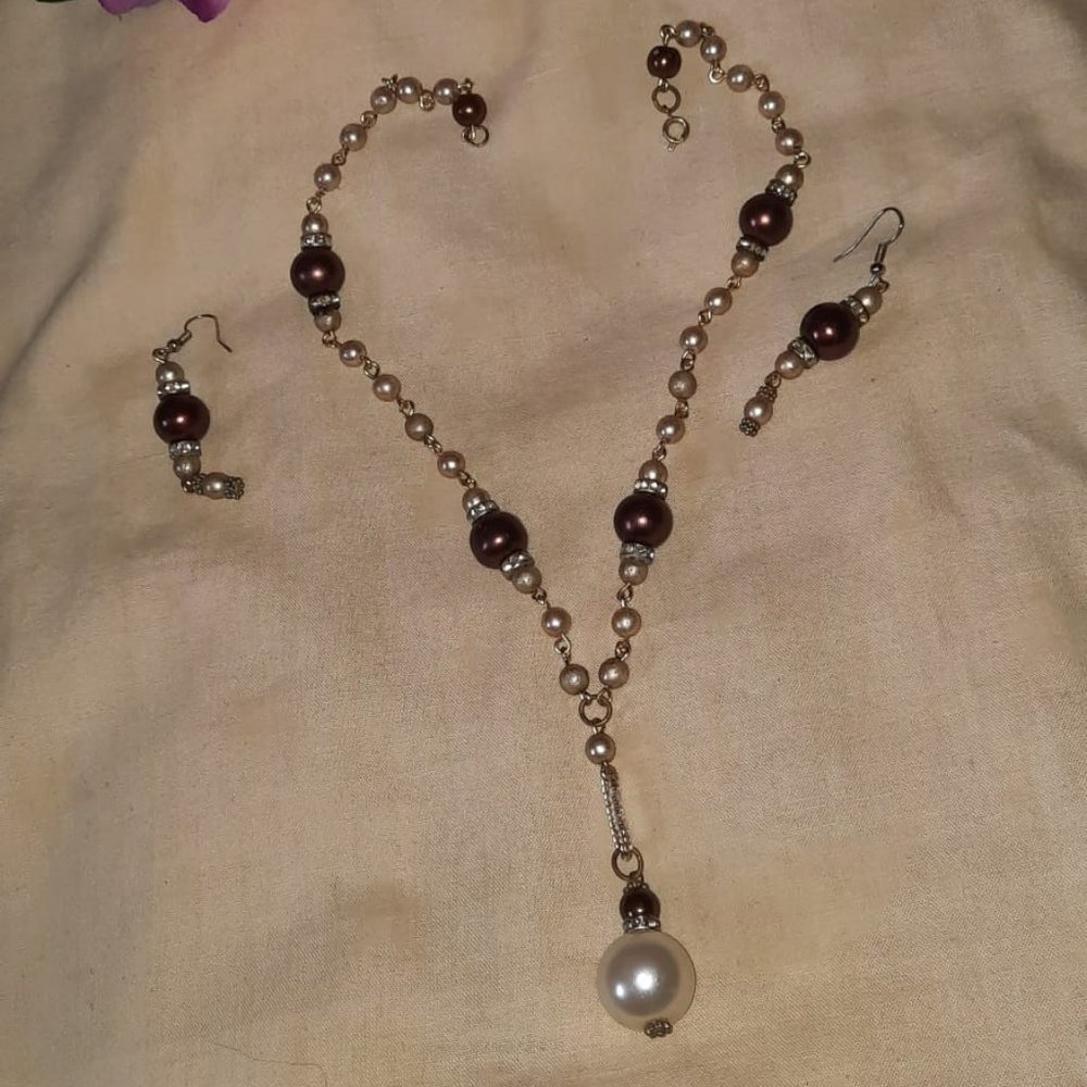 Handmade Faux pearl set of jewelry